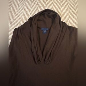 Brown Draped Sweater by Lilla P